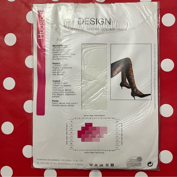 Vintage Hudson sheer design crossover pantyhose - Picture 4 of 5